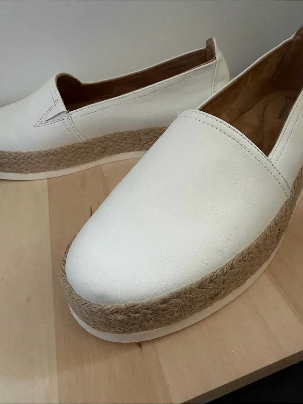 Giani Bernini White Espadrille Slip-On Flats